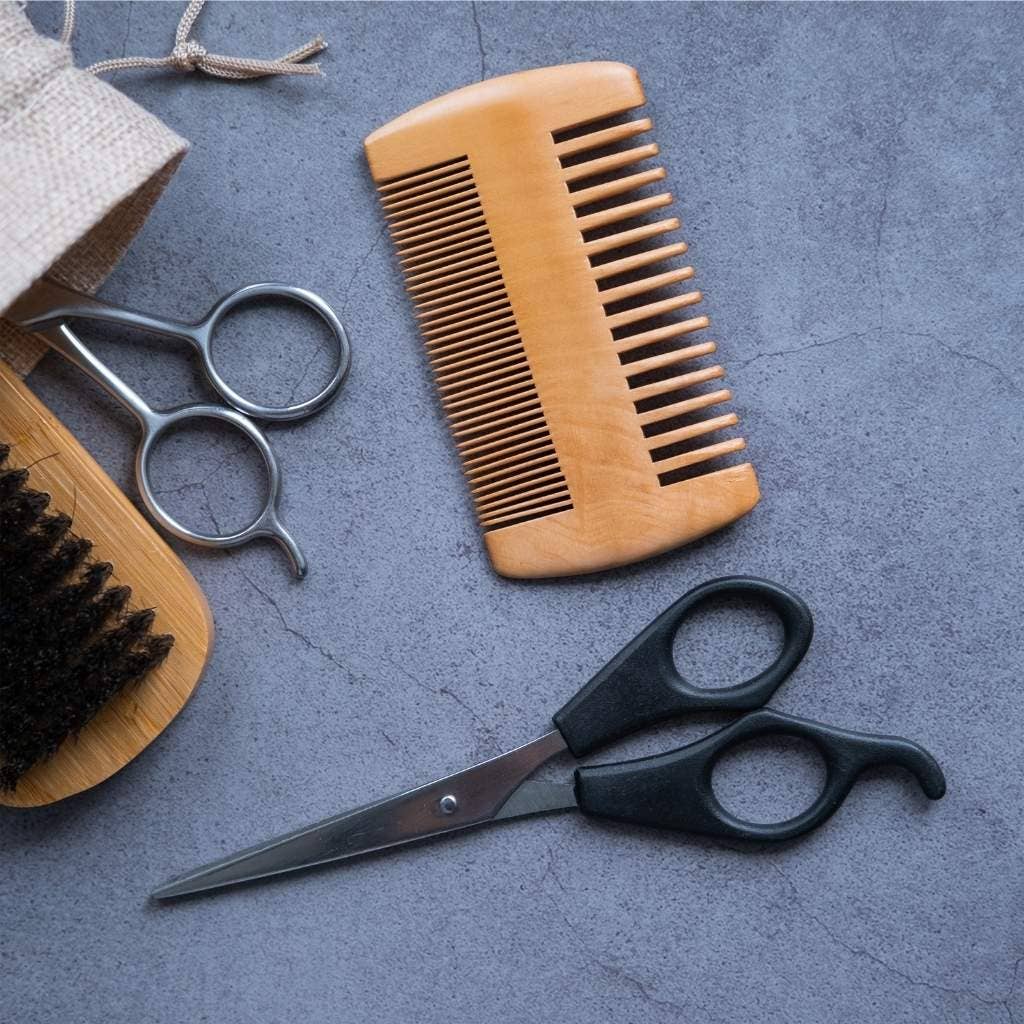 Beard Comb- Wooden Beard Grooming Comb For Men (Comb Only)