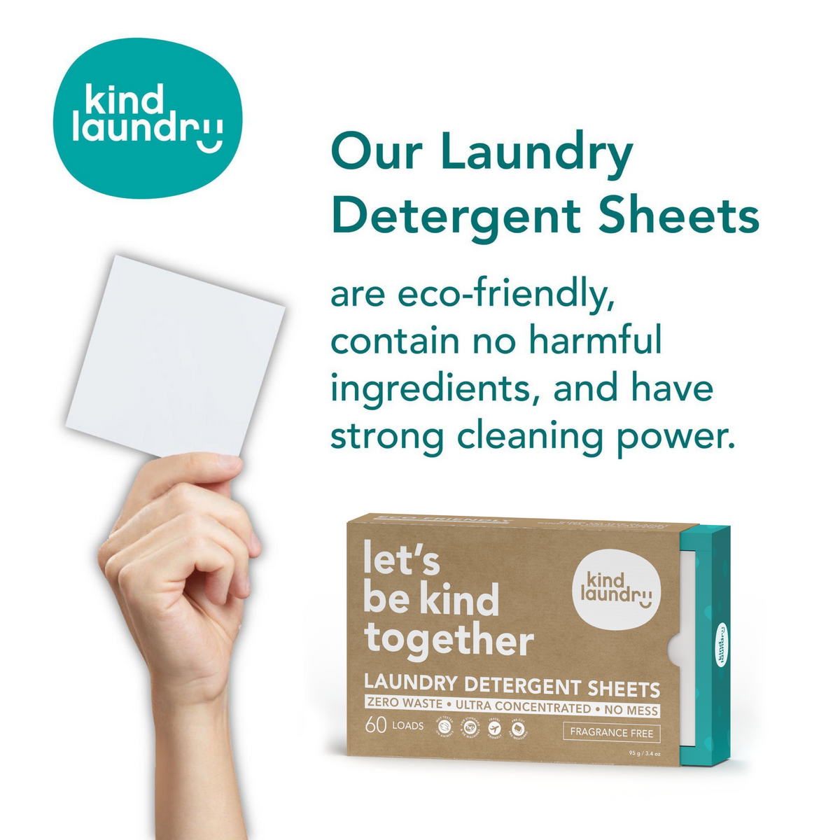 Laundry Sheets - 60 Loads Fragrance Free, Laundry detergent sheets