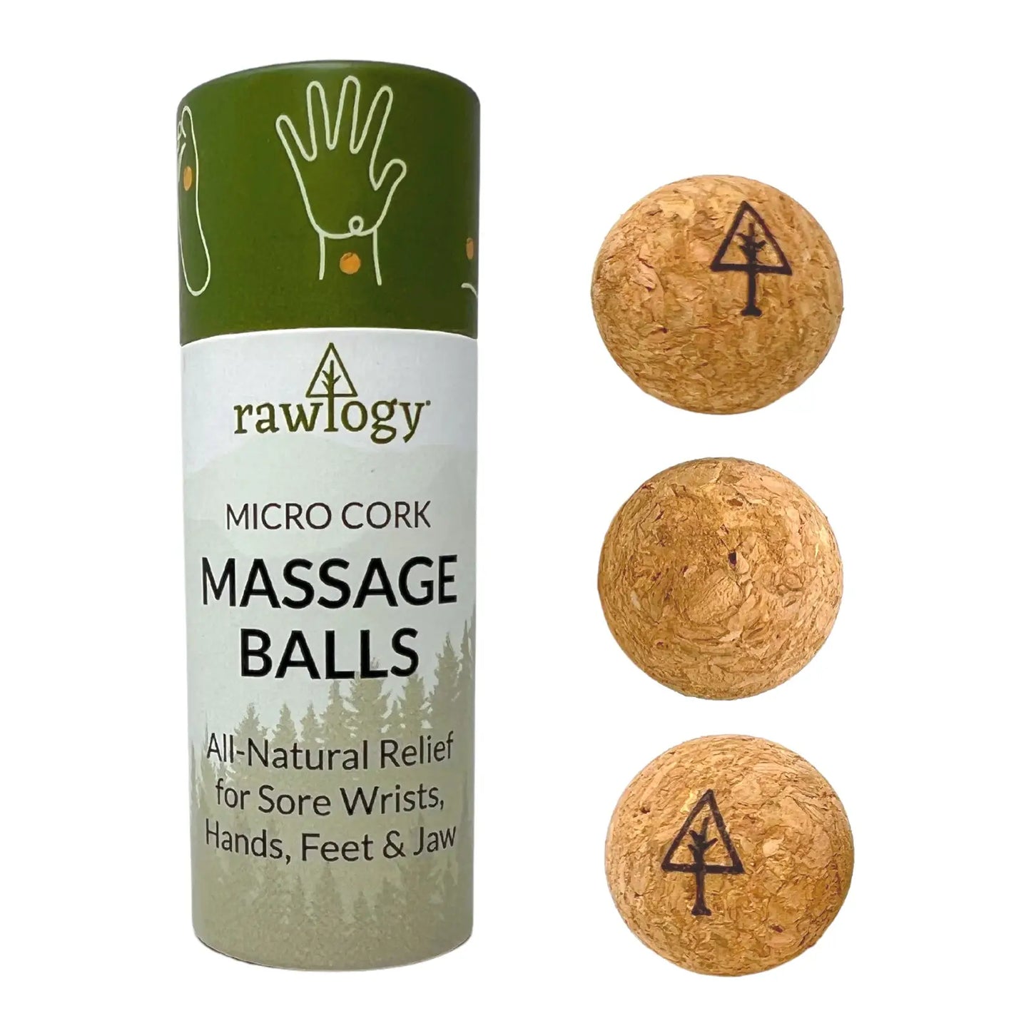 Micro Cork Massage Balls - 3 Balls + Pouch